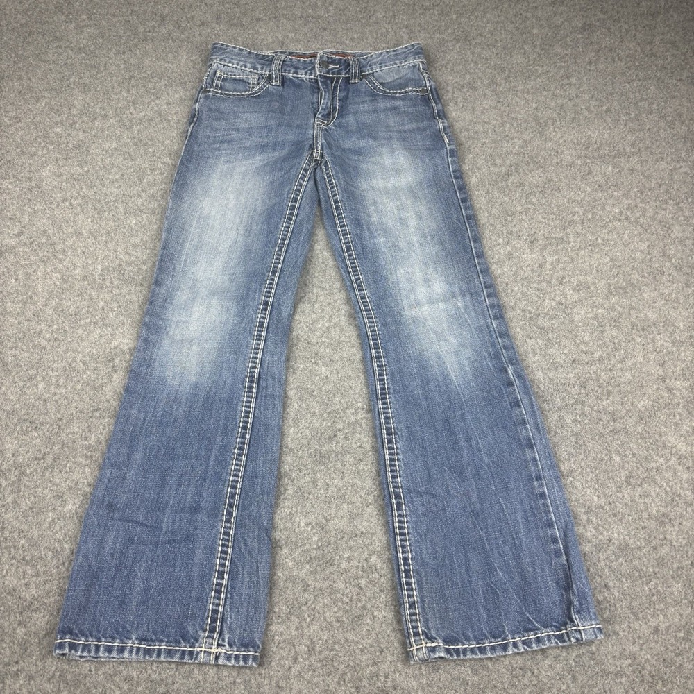 Rock & Roll Denim Jeans Women's 12R Bb Gun Bootcut Western Medium Wash Denim EUC